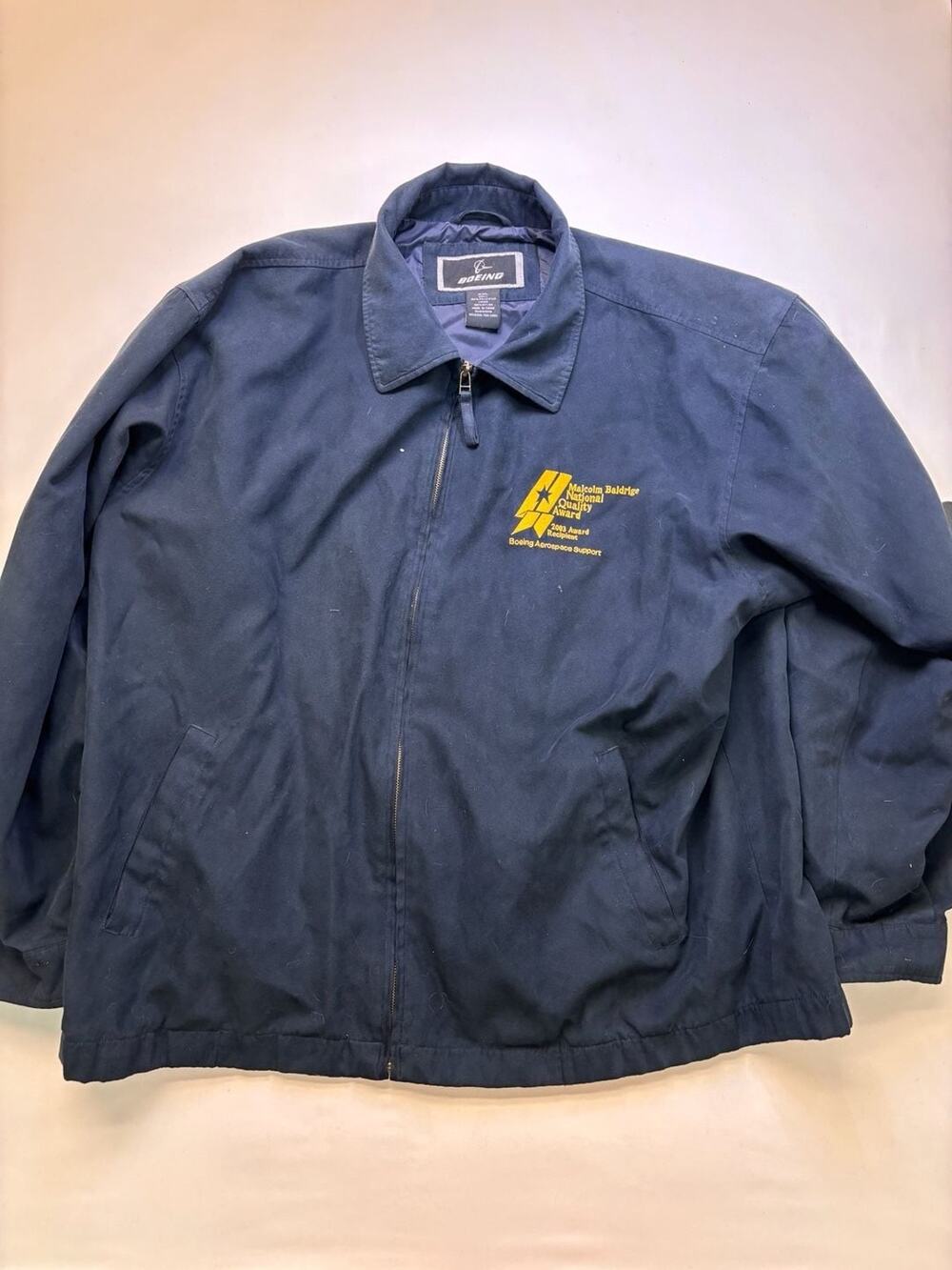 Vintage Boeing Aerospace Malcolm Baldrige National Quality Award 2003 Jacket XXL